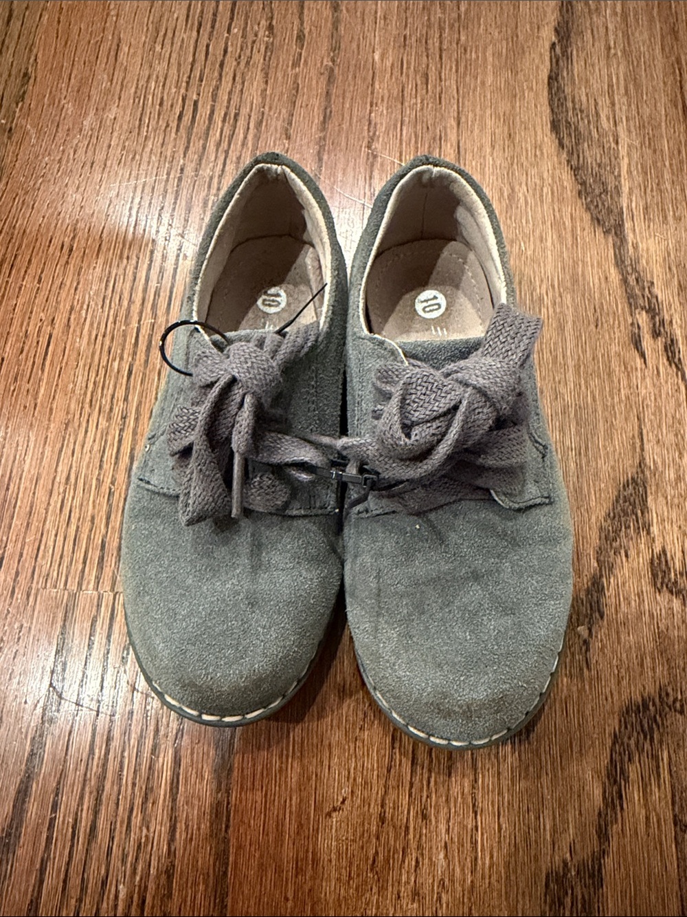 Boys Easy strider Gray Suede Lace-Up Shoes Sz 10
